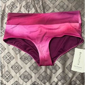 New pink Athleta Malibu Swim BoyShort